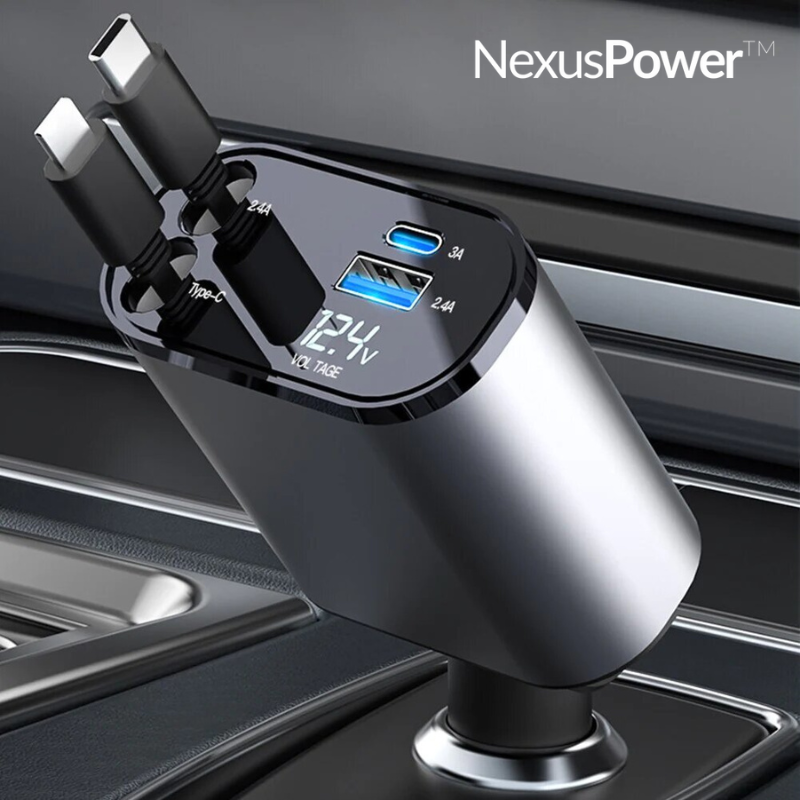 NexusPower™ - 4-in-1 Retractable Super-Fast Charger