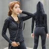 women running yoga fitness set